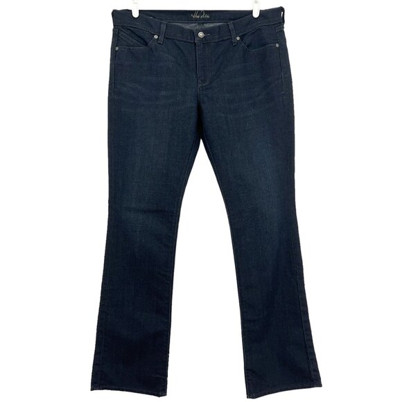 The Diva Women's Denim Jeans Size 14 Long Boot Cut Mid Rise Stretch Navy - Picture 1 of 11